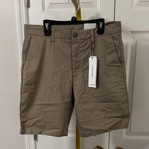 Calvin Klein Men's Khaki Flat Front Shorts